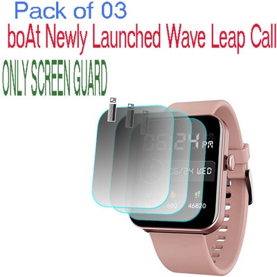 HIDEOUS Screen Guard for boAt Wave Leap Call(Pack of 3)