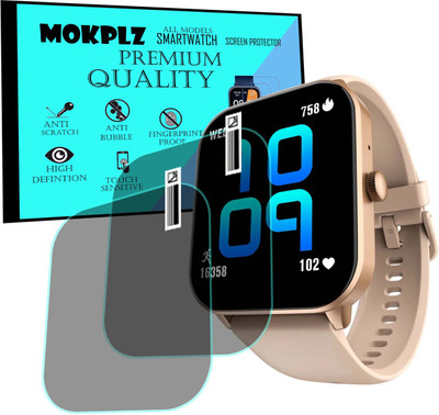 MOKPLZ Screen Guard for NOISE COLORFIT QUBE 2 SMARTWATCH(Pack of 2)