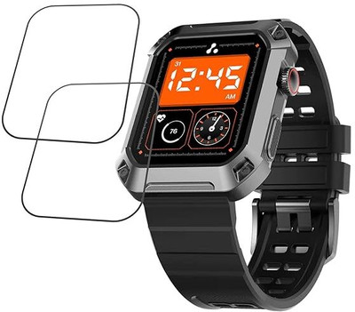 Aaruteck Screen Guard for Ambrane Wise Stud Smart Watch Screen Guard(Pack of 2)