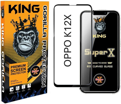 KING GORILLA Screen Guard for Oppo K12x Tempered Glass – 9H Hardness, Edge-to-Edge Screen Protector, Anti-Scratch & HD Clear(Pack of 1)