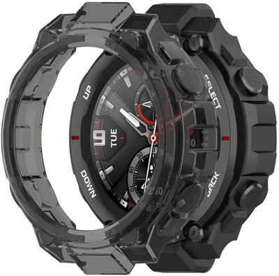 KAZUKI Screen Guard for Amazfit T Rex/Amazfit T-Rex Pro Bumper Case(Pack of 1)