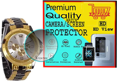 ejzatex Screen Guard for RUSTET ROSRA GOLD BLACK ROUND DIAL METAL STRAP ANALOGUE WATCH(Pack of 1)
