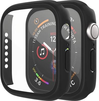 KAZUKI Screen Guard for (41mm) Apple Watch Series 8 Series 7 [41mm] Hard Pc Case Black(Pack of 1)