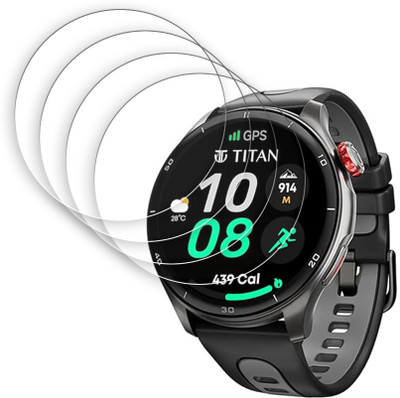 ARBAN Screen Guard for Titan Celestor Smartwatch 1.43 inch Smartwatch Screen Protector | Anti-Scratch | Edge to Edge Full Coverage | 9H Hardness | Screen Guard(Pack of 4)