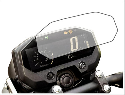 RJVON Screen Guard for Bike Speedo Meter Screen Protector Scratch Tempered Glass Screen Protector Guard Bike Compatible - YAMAHA FZX(Pack of 1)