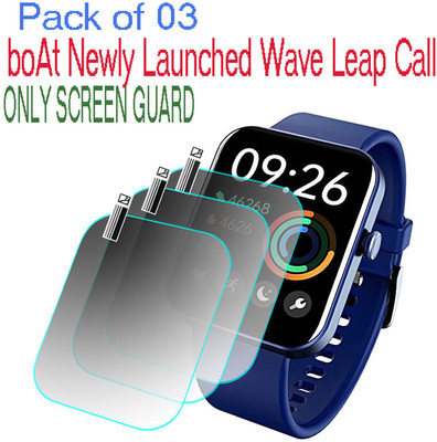 HIDEOUS Screen Guard for boAt Wave Leap Call(Pack of 3)