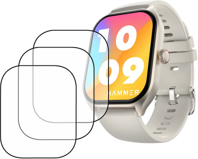 MOKPLZ Screen Guard for HAMMER POLAR SMARTWATCH(Pack of 3)
