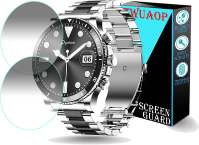 TWUAOP Screen Guard for PEBBLE CHROME SMARTWATCH(Pack of 2)