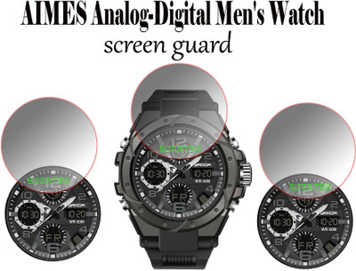 ejzatex Screen Guard for AIMES Analog Digital Mens Watch(Pack of 3)