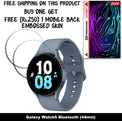 SOMTONE Screen Guard for Galaxy Watch5 Bluetooth (44mm) WITH FREE 250 RUPEES 1 3D EMBOSSED SKIN FOR MOBILE BACK W2S002(Pack of 2)