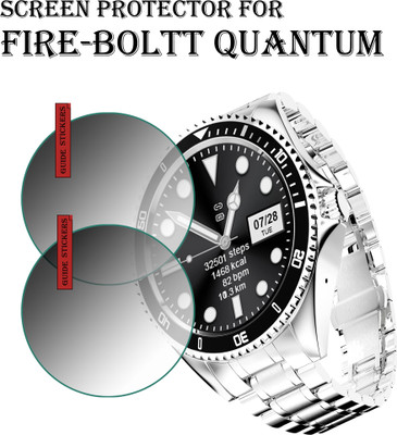 ejzatex Edge To Edge Screen Guard for FIRE BOLTT QUANTUM SMARTWATCH(Pack of 2)