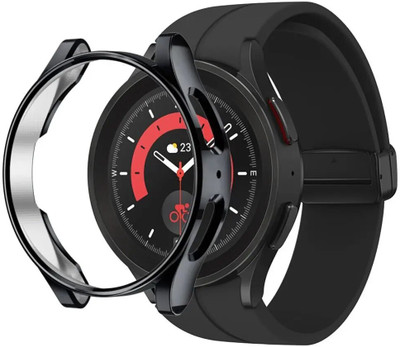 KAZUKI Screen Guard for Samsung Galaxy Watch5 Pro 45mm Bumper Case (Black)(Pack of 1)