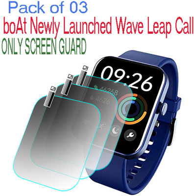 HIDEOUS Screen Guard for boAt Wave Leap Call(Pack of 3)