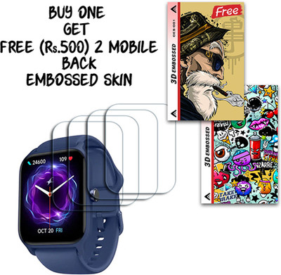 SOMTONE Screen Guard for FASTRACK REFLEX NITRO LARGE 1.8 inch WITH FREE 500 RUPEES 2 3D EMBOSSED SKIN FOR MOBILE BACK S001(Pack of 4)