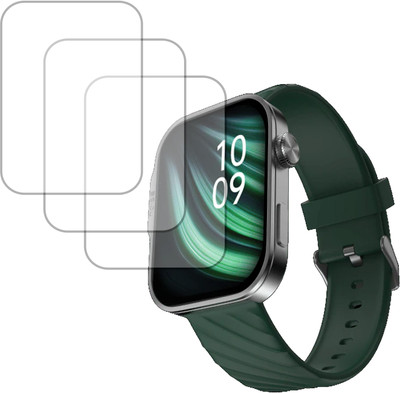 MOBIZONE Screen Guard for Noise ColorFit Caliber 3 Plus Smart Watch Screen Guard | Unbreakable | Edge to Edge Full Screen Coverage and Easy Installation Kit(Pack of 3)
