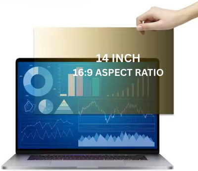 Saco Screen Guard for (Easy Fix Golden Privacy)HP Pavilion 14,Acer Aspire 14,Lenovo Ideapad 14,Thinkpad 14,ThinkBook 14, Asus Vivobook 14, Dell 14, MSI 14 Inch Laptop [16:9 Ratio](Pack of 1)