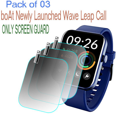 HIDEOUS Screen Guard for boAt Wave Leap Call(Pack of 3)
