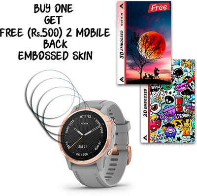 ARBAN Screen Guard for Garmin Fenix 6S Saphire 1.2 inch WITH FREE 500 RUPEES 2 3D EMBOSSED SKIN FOR MOBILE BACK S010(Pack of 4)