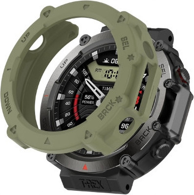 KAZUKI Screen Guard for Amazfit T-Rex Ultra Armor Hollow Watch Protective Case (Green)(Pack of 1)
