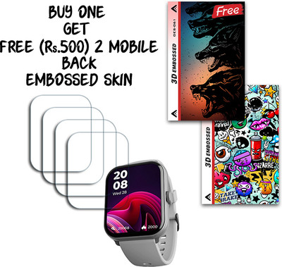 ARBAN Screen Guard for beatXP Marv Super 1.99 INCH WITH FREE 500 RUPEES 2 3D EMBOSSED SKIN FOR MOBILE BACK S061(Pack of 4)