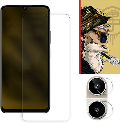 SOMTONE Edge To Edge Tempered Glass for Lava Storm Play 5G Tempered Glass Screen Protector | Anti-Scratch | Edge to Edge Full Coverage | 9H Hardness ( 1 FRONT SCREEN GUARD + 1 CAMERA LENS PROTECTOR + 1 FREE BACK EMBOSSED SKIN001 )(Pack of 1)