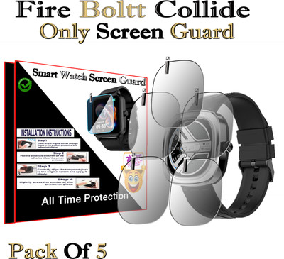 HIDEOUS Screen Guard for Fire Boltt Collide(Pack of 5)