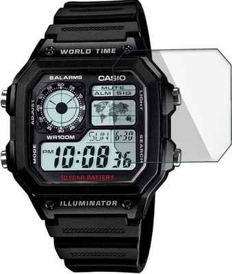 FCS Screen Guard for Casio Watch-AE-1200WH-1AVDF (D097), Youth ( AE-1200WH-1AVDF ) Digital Watch - For Men D097, Screen Protector(Pack of 3)