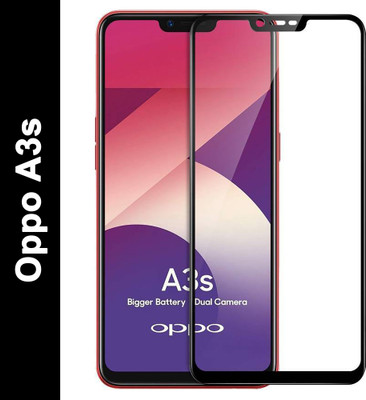 SRT Edge To Edge Tempered Glass for Oppo A3s(Pack of 1)