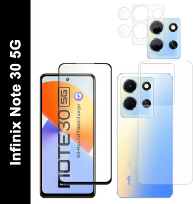 Ten To 11 Front and Back Tempered Glass for Infinix Note 30 5G, Infinix Note 30 5G [With Rear Camera Lens Guard](Pack of 3)