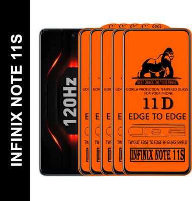 TWIGLO Edge To Edge Tempered Glass for INFINIX NOTE 11S(Pack of 5)