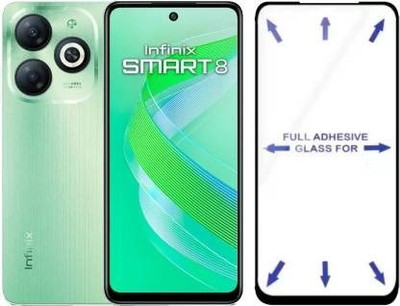 BRENZZ Edge To Edge Tempered Glass for Infinix Smart 8 HD(Pack of 1)