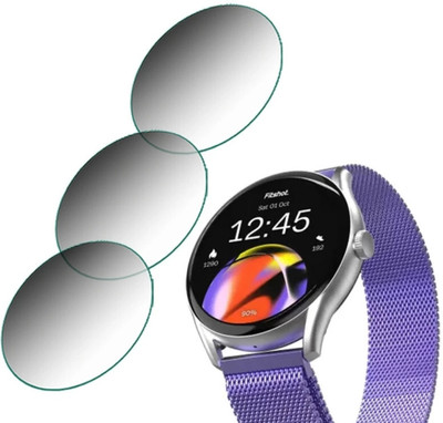 DOWRVIN Tempered Glass Guard for Fitshot Aster 1.43 Round AMOLED Display Bluetooth Calling Smartwatch SCREEN GUARD(Pack of 3)