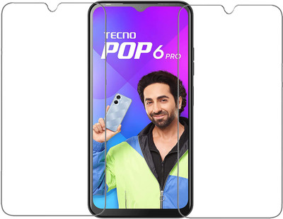 SNMART Tempered Glass Guard for Tecno Pop 6 Pro(Pack of 2)