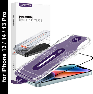 CZARTECH Tempered Glass Guard for Apple iPhone 13, Apple iPhone 13 Pro, Apple iPhone 14, iPhone 13,iPhone 13 Pro,iPhone 14,iPhone 16e(Pack of 1)
