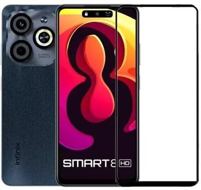 ALFA URBAN Tempered Glass Guard for Infinix Smart 8 Edge To Edge HD+ Tempered Glass Full Screen Coverage with Easy Installation(Pack of 1)