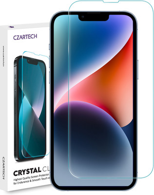 CZARTECH Tempered Glass Guard for Apple iPhone 13, Apple iPhone 13 Pro, Apple iPhone 14, Apple iPhone 16e(Pack of 1)
