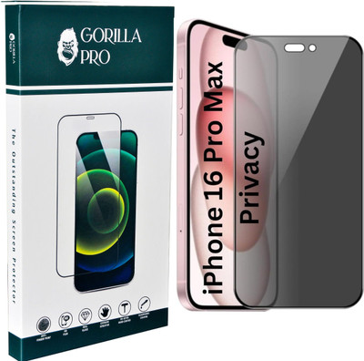 GORILLA PRO Tempered Glass Guard for Apple iPhone 16 Pro Max ( Privacy )(Pack of 1)