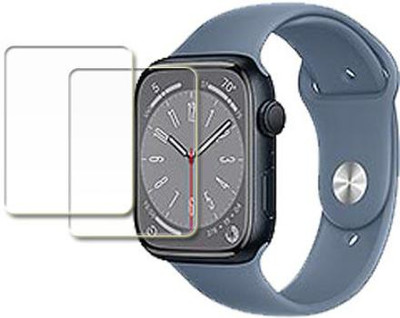 MUTAALI Tempered Glass Guard for Apple Watch Series 8 Aluminum SMARTWATCH(Pack of 2)