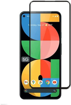 Caseworm Tempered Glass Guard for Google Pixel 5A Full Glue For Curved Screen(Pack of 1)