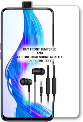 ARBAN Tempered Glass Guard for Realme X FRONT TEMPERED GLASS BUY AND GET ONE HIGH SOUND QUALITY EARPHONE FREE(Pack of 1)