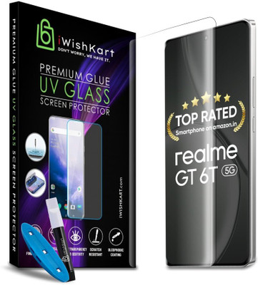 iWishKart Edge To Edge Tempered Glass for Realme GT 6T 5G, Realme GT 6T, GT6T / 6 T UV, Military grade Edge to Edge gorilla glass(Pack of 1)
