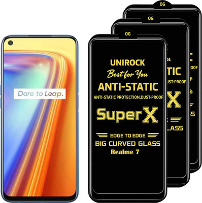 Unirock Tempered Glass Guard for Realme 7(Pack of 3)