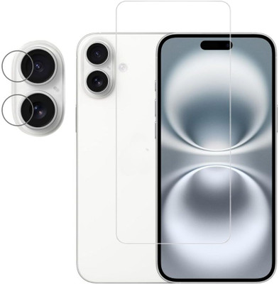 ISAAK Tempered Glass Guard for Apple iphone 16 Plus Tempered Glass and Camera Lens Protector (COMBO PACK)(Pack of 2)