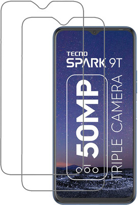 SNMART Tempered Glass Guard for Tecno Spark 9T(Pack of 2)