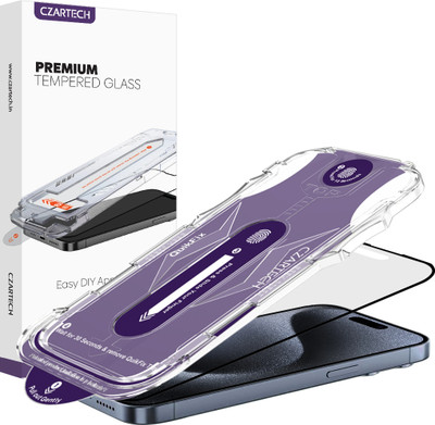 CZARTECH Edge To Edge Tempered Glass for Apple Iphone 15 Pro Matte Glass(Pack of 1)