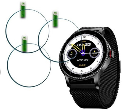 DB Tempered Glass Guard for BOAT LUNAR DISCOVERY SMART WATCH TEMPERED GLASS (PACK OF 3)(Pack of 1)