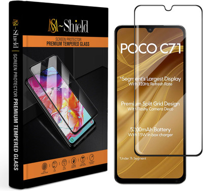MS-Shield Tempered Glass Guard for POCO C71, Advanced HD+ Gorilla Glass Protection(Pack of 1)