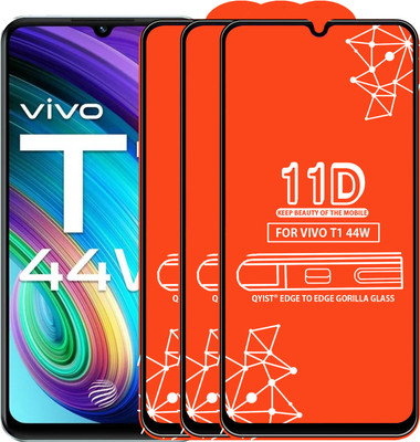 Qyist Tempered Glass Guard for Vivo T1 44W(Pack of 3)