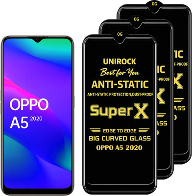 Unirock Tempered Glass Guard for OPPO A5 2020(Pack of 3)