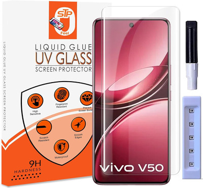 STP FEEL Tempered Glass Guard for Vivo V50e, Vivo V50 5G Premium Technology UV Glass with Installation Kit(Pack of 1)